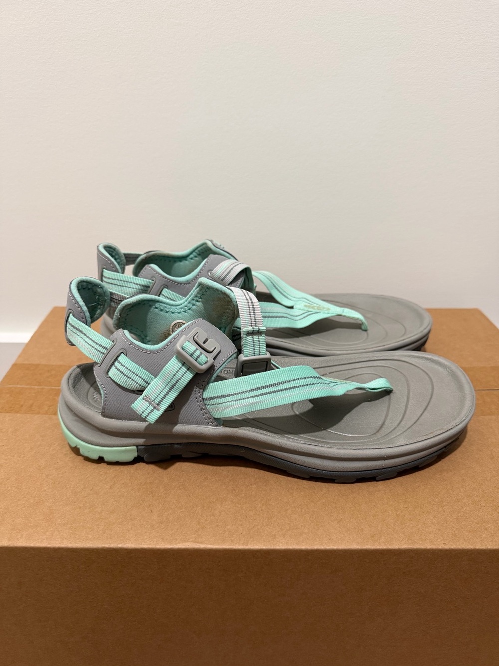 Keen Women's Terradora II Mint and Gray Sport Sandals Size 8.5